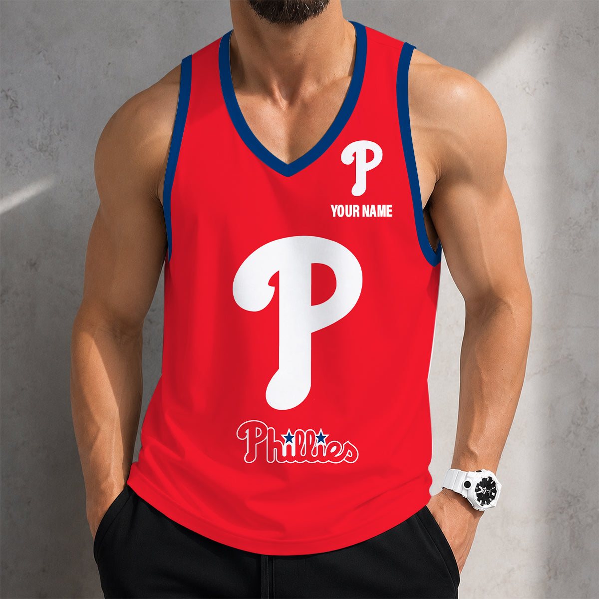 FINAL SALE - NEW CUSTOMIZED MLB11 PHILADELPHIA PHILLIES UNISEX TANK TOP