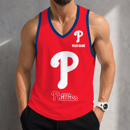 FINAL SALE - NEW CUSTOMIZED MLB11 PHILADELPHIA PHILLIES UNISEX TANK TOP