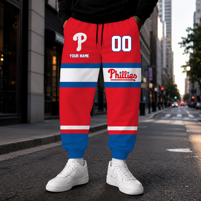 EXCLUSIVE EDITION - NEW CUSTOMIZED MLB11 PPS PHILADELPHIA PHILLIES SWEATPANTS