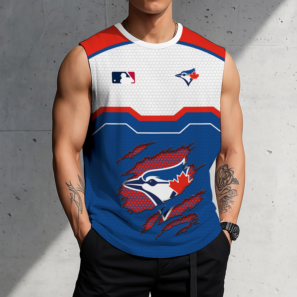 FINAL SALE - NEW CUSTOMIZED MLB12 TBJ TORONTO BLUE JAYS MEN'S GYM SHIRT