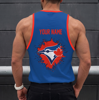 LIMITED EDITION - NEW CUSTOMIZED MLB12 TORONTO BLUE JAYS UNISEX TANK TOP