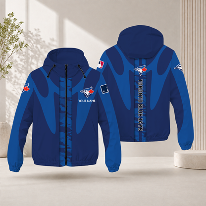 LIMITED EDITION - NEW CUSTOMIZED MLB12 TBJ TORONTO BLUE JAYS WINDBREAKER JACKET