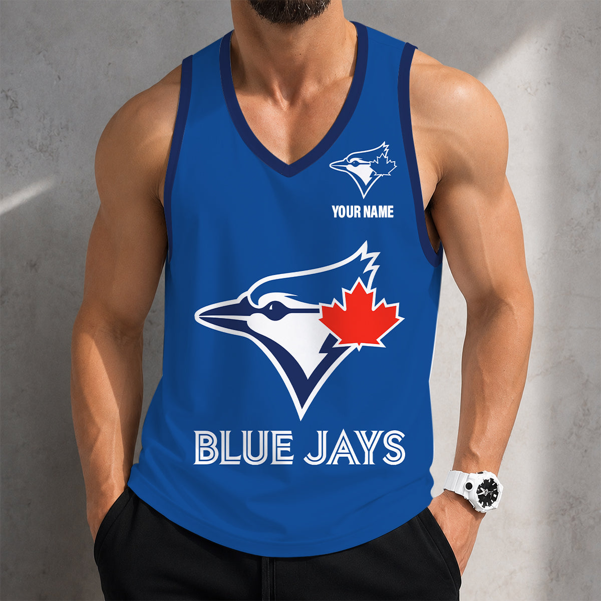 FINAL SALE - NEW CUSTOMIZED MLB12 TORONTO BLUE JAYS UNISEX TANK TOP