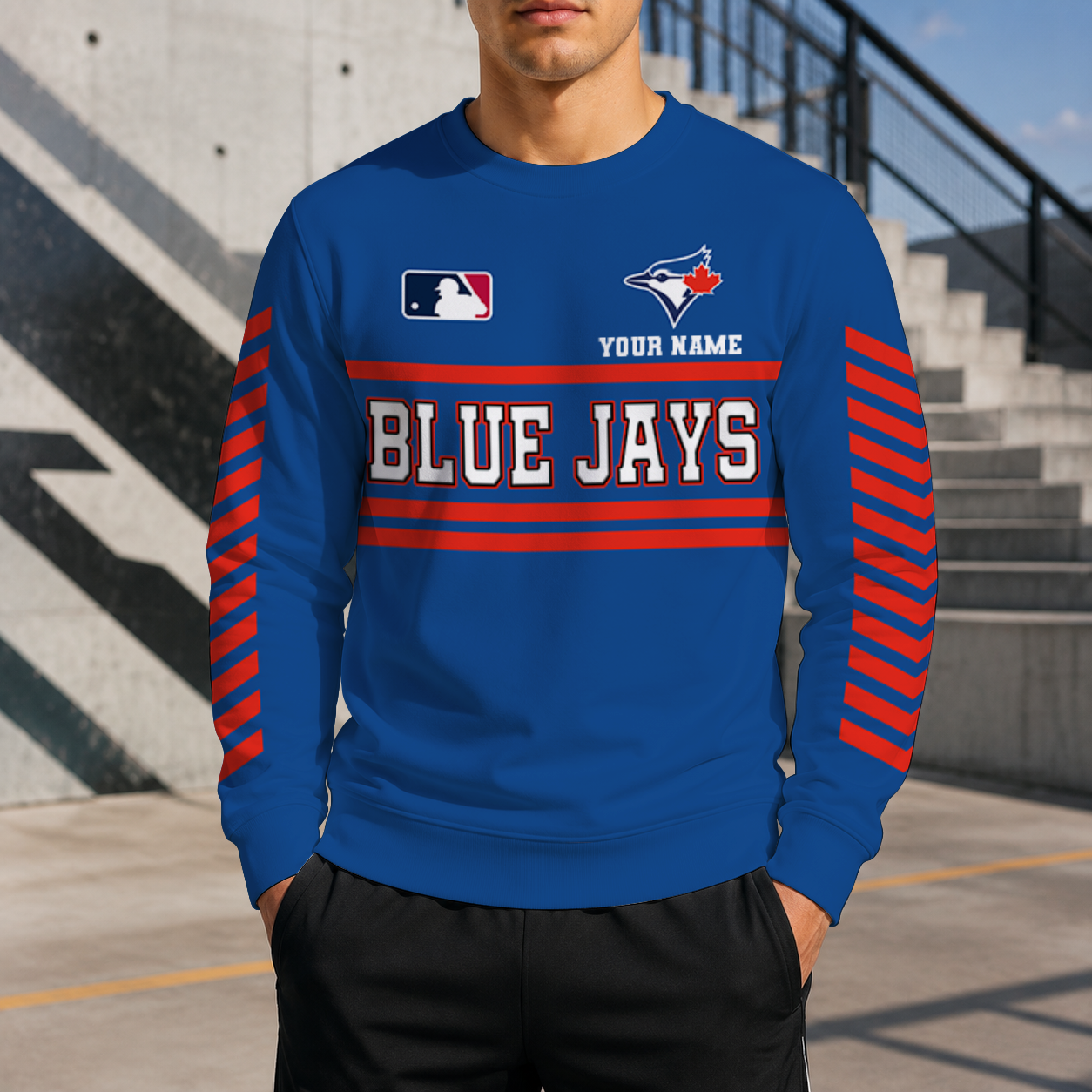 VIRAL EDITION - NEW CUSTOMIZED MLB12 TBJ TORONTO BLUE JAYS UNISEX SWEATSHIRT