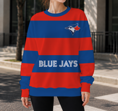 FINAL SALE - NEW CUSTOMIZED MLB12 TBJ TORONTO BLUE JAYS UNISEX SWEATSHIRT