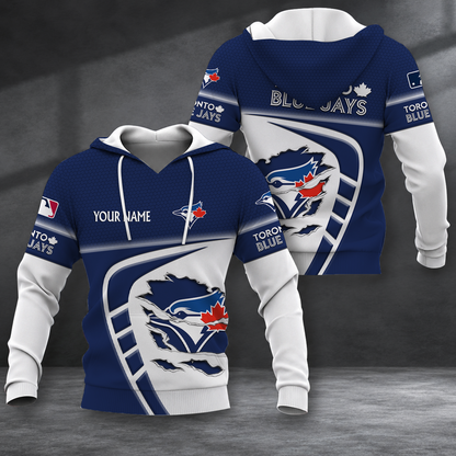 SPECIAL EDITION - NEW CUSTOMIZED MLB12 TBJ TORONTO BLUE JAYS T-SHIRT, POLO SHIRT, ZIP POLO SHIRT, SWEATSHIRT, HOODIE & ZIP HOODIE