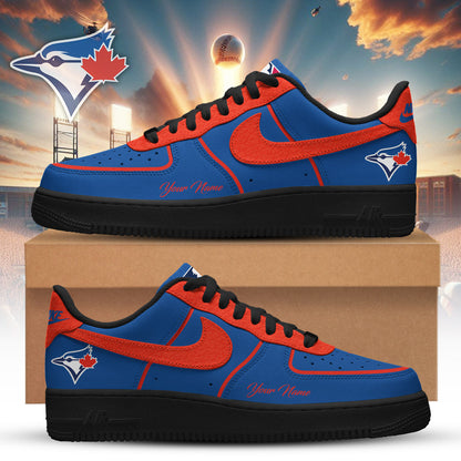 LIMITED EDITION - NEW CUSTOMIZED MLB12 TBJ TORONTO BLUE JAYS AF1 SNEAKERS