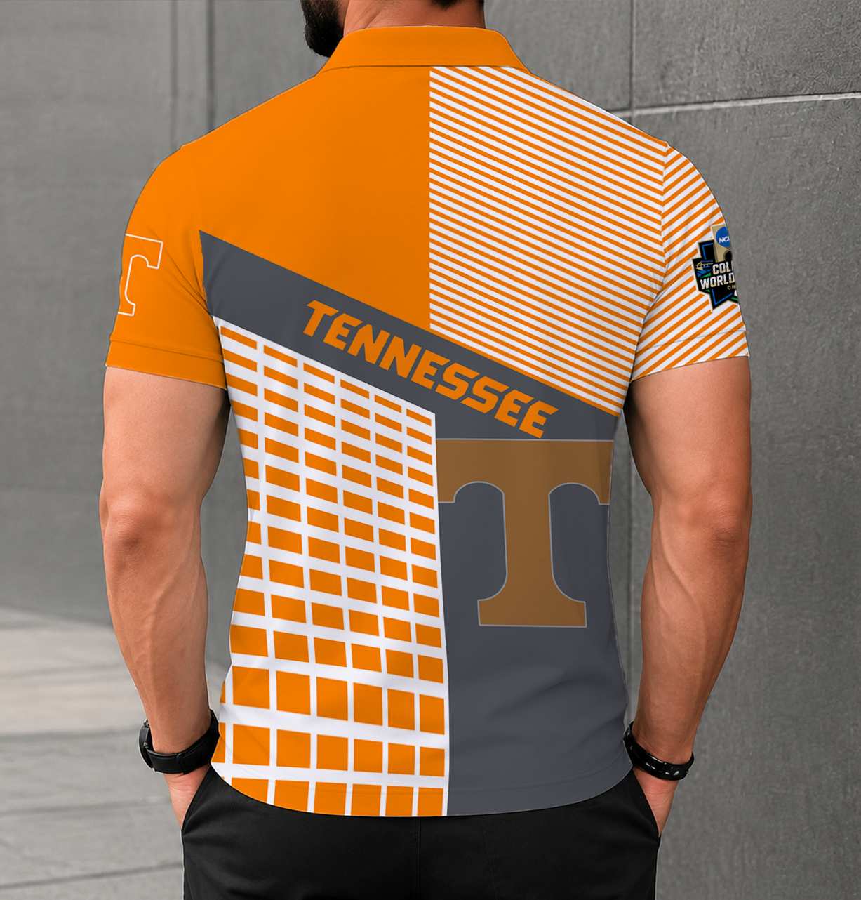 LIMITED EDITION - NEW CUSTOMIZED NCAA CWS12 TNV TENNESSEE VOLUNTEERS POLO SHIRT