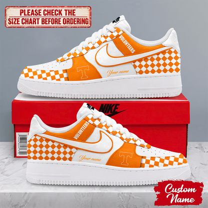 EXCLUSIVE EDITION - NEW CUSTOMIZED NCAA CWS12 TNV TENNESSEE VOLUNTEERS AF1 SHOES