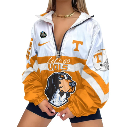 LIMITED EDITION - NEW CUSTOMIZED NCAA COLLEGE WORLD SERIES 12 TENNESSEE VOLUNTEERS V-NECK ZIPPER SWEATSHIRT JACKET