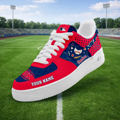 SPECIAL OFFER - NEW CUSTOMIZED MLB13 CGS CLEVELAND GUARDIANS AF1 SNEAKERS
