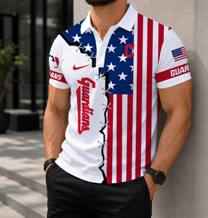 LIMITED EDITION - NEW CUSTOMIZED MLB13 CGS CLEVELAND GUARDIANS POLO SHIRT, ZIP POLO SHIRT & T-SHIRTS