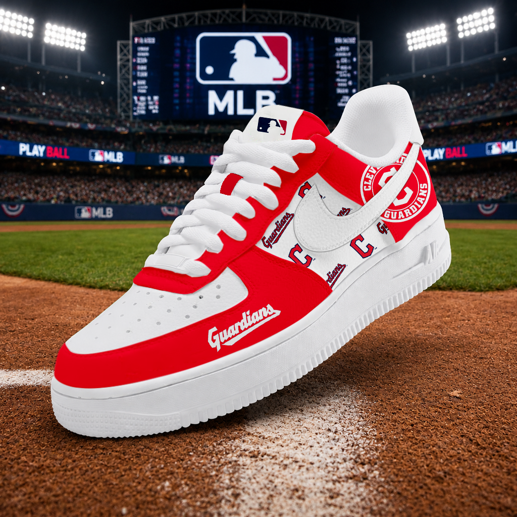 LIMITED EDITION - NEW CUSTOMIZED MLB13 CGS CLEVELAND GUARDIANS AF1 SHOES