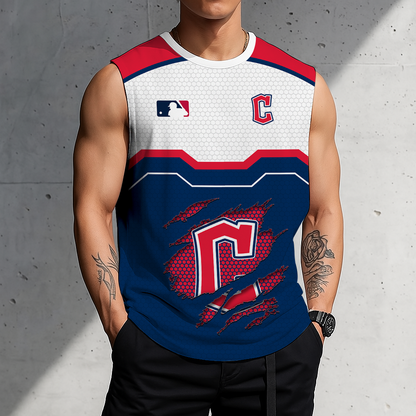 FINAL SALE - NEW CUSTOMIZED MLB13 CGS CLEVELAND GUARDIANS MEN'S GYM SHIRT