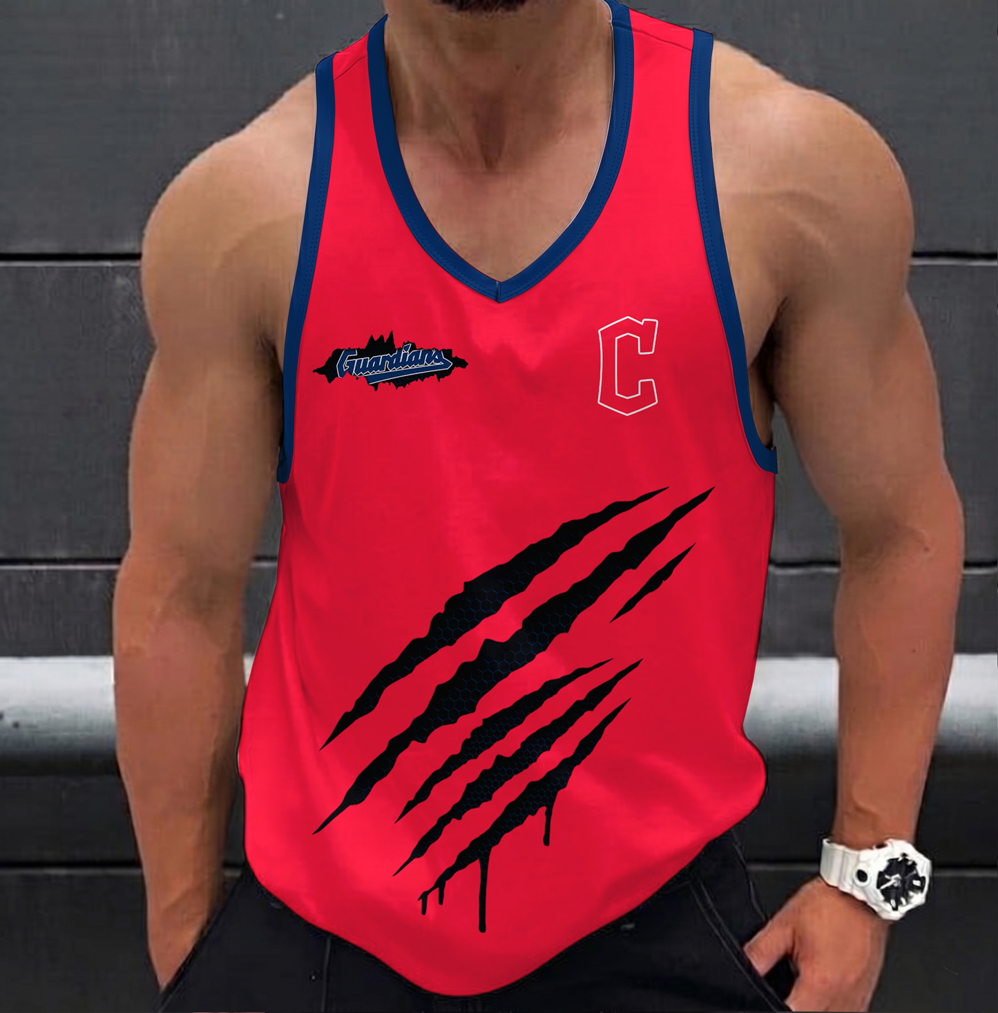 LIMITED EDITION - NEW CUSTOMIZED MLB13 CLEVELAND GUARDIANS UNISEX TANK TOP
