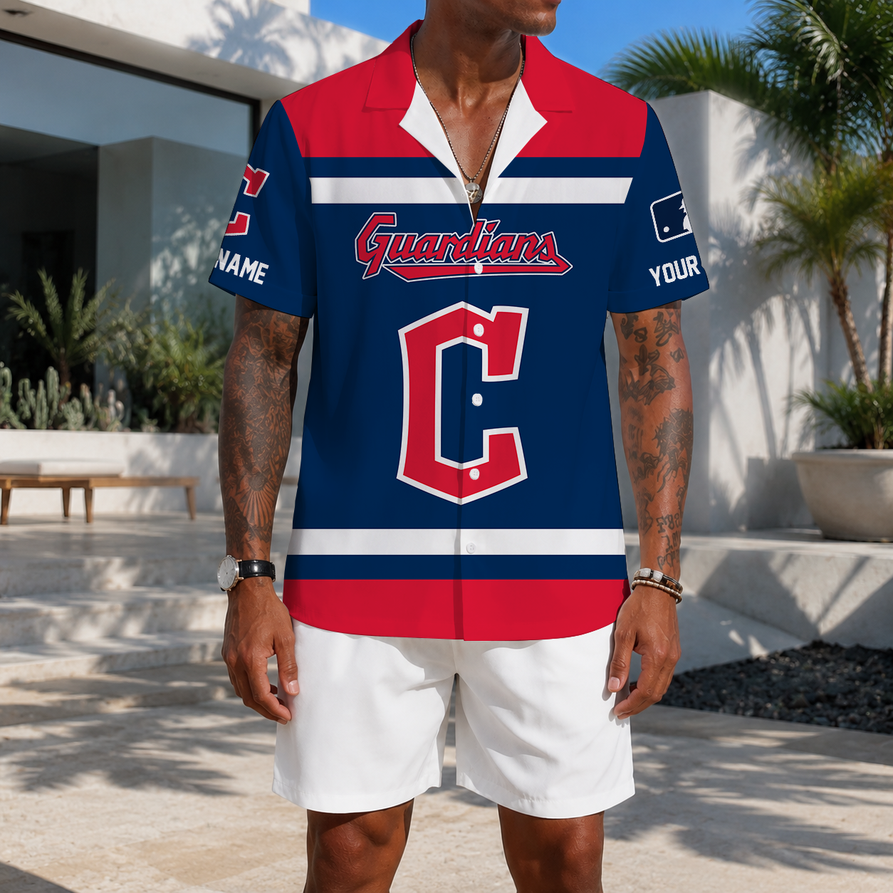 MEGA SALE - NEW CUSTOMIZED MLB13 CGS CLEVELAND GUARDIANS UNISEX HAWAIIAN SHIRT