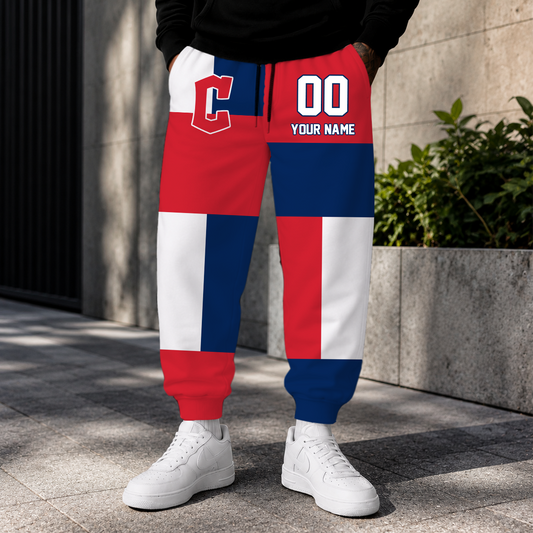 ELITE EDITION - NEW CUSTOMIZED MLB13 CGS CLEVELAND GUARDIANS SWEATPANTS
