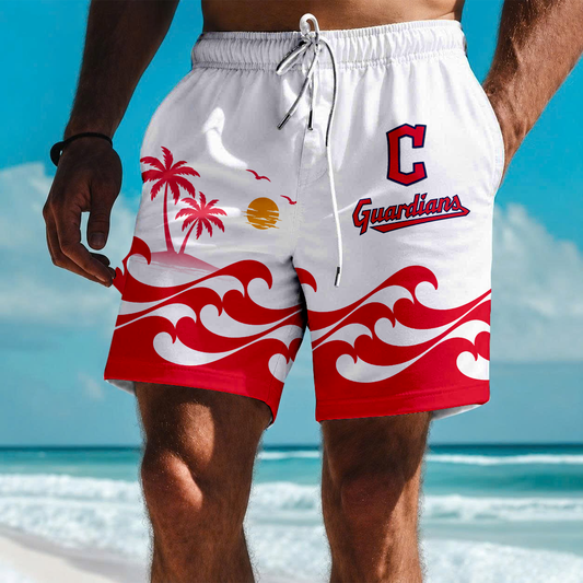 LIMITED EDITION - NEW PREMIUM MLB13 CGS CLEVELAND GUARDIANS SHORT PANTS