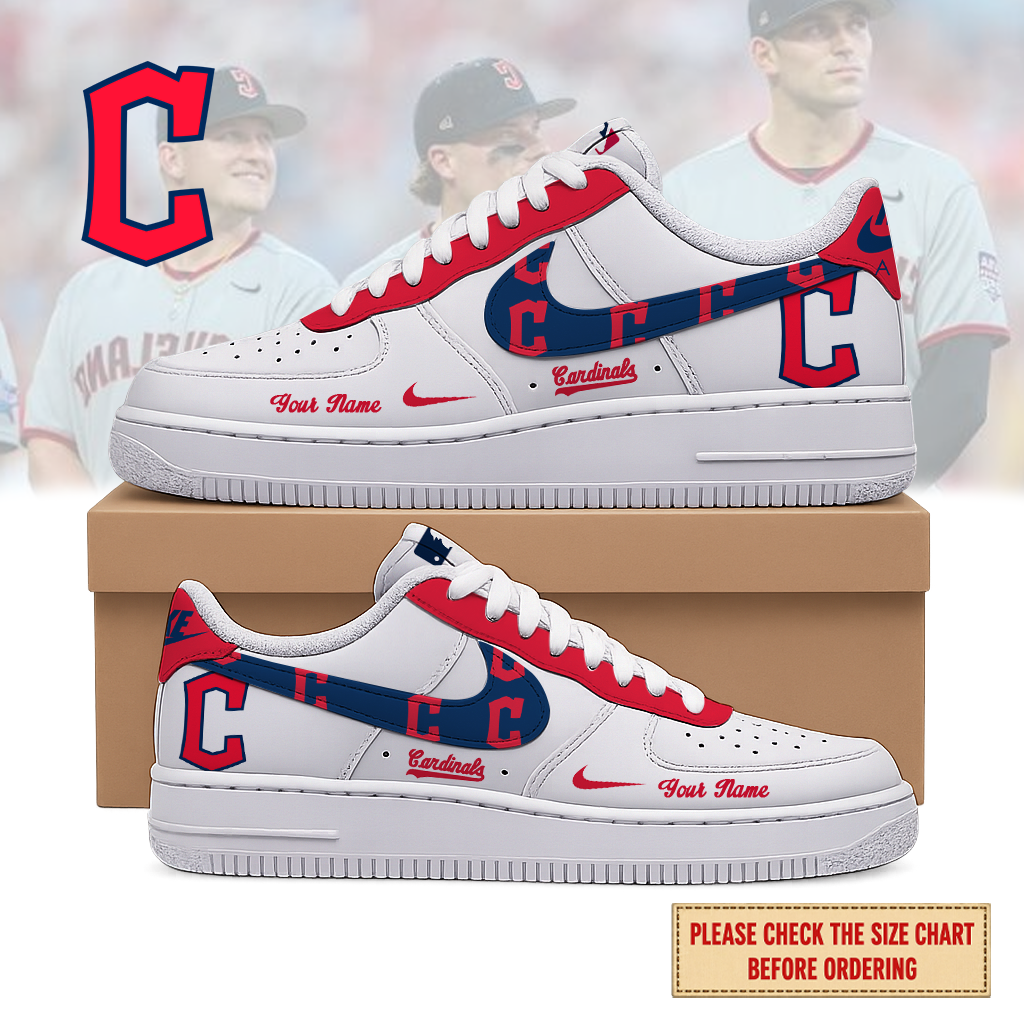 VIRAL EDITION - NEW CUSTOMIZED MLB13 CGS CLEVELAND GUARDIANS AF1 SHOES
