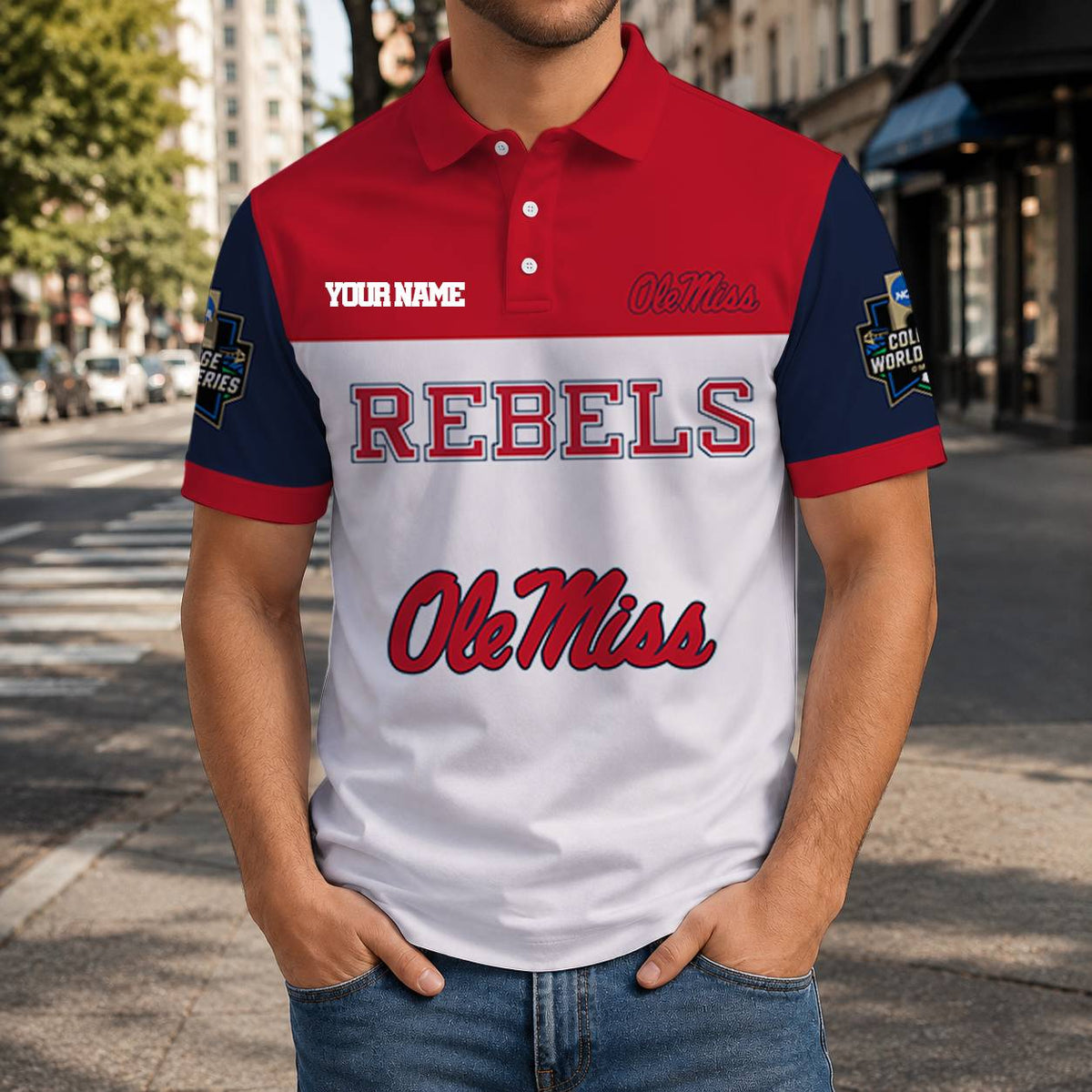 ELITE EDITION - NEW CUSTOMIZED NCAA CWS13 OMR OLE MISS REBELS T-SHIRT, POLO SHIRT, ZIP POLO SHIRT, SWEATSHIRT, HOODIE & ZIP HOODIE
