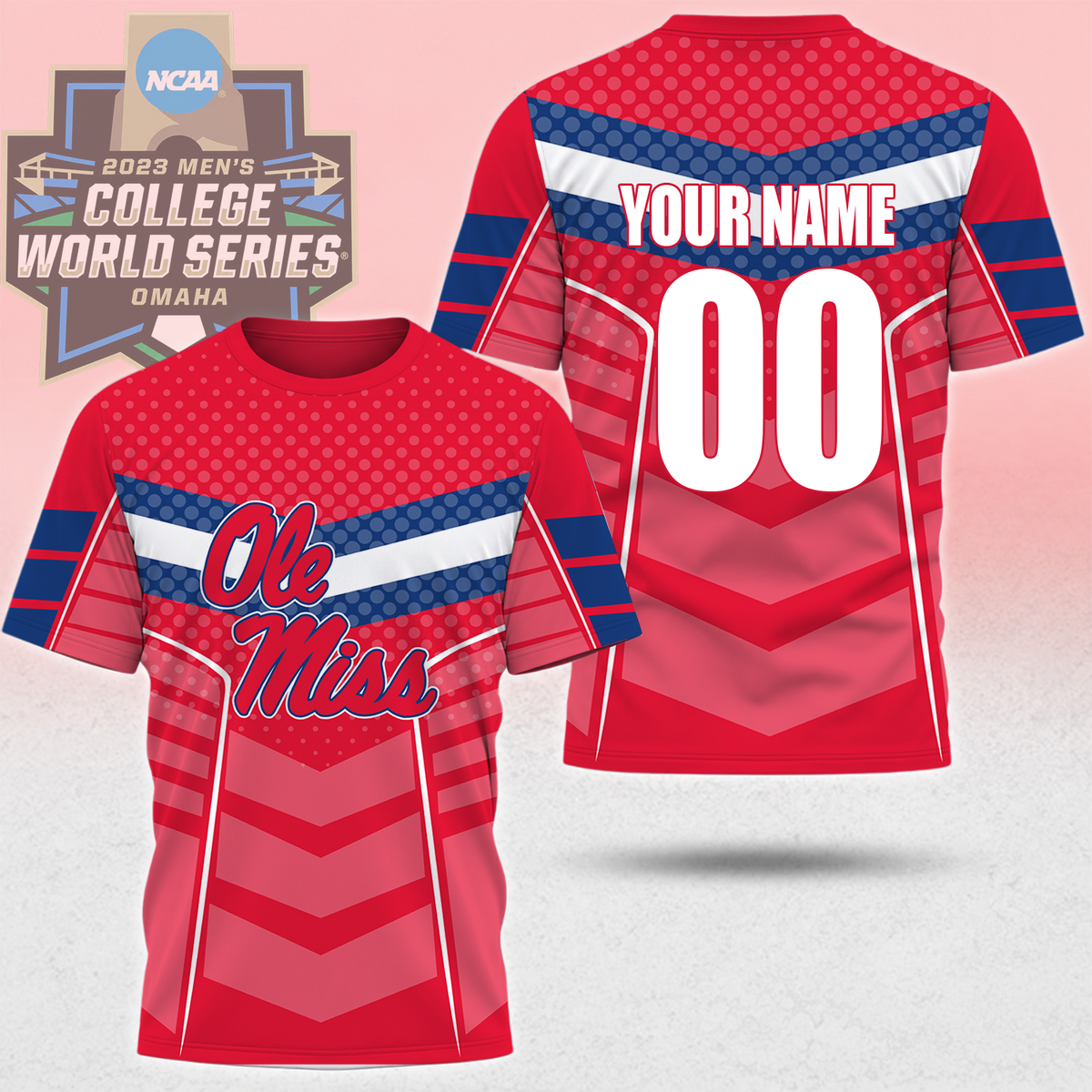 LIMITED EDITION - NEW CUSTOMIZED NCAA CWS13 OMR OLE MISS REBELS T-SHIRT, POLO SHIRT, ZIP POLO SHIRT, SWEATSHIRT, HOODIE & ZIP HOODIE