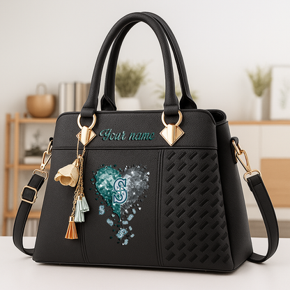 LIMITED EDITION - NEW CUSTOMIZED MLB14 SMS SEATTLE MARINERS ZIP HANDBAG MULTICOLOR