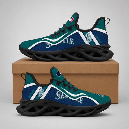 VIRAL EDITION - NEW CUSTOMIZED MLB14 SMS SEATTLE MARINERS MAX SOUL SHOES