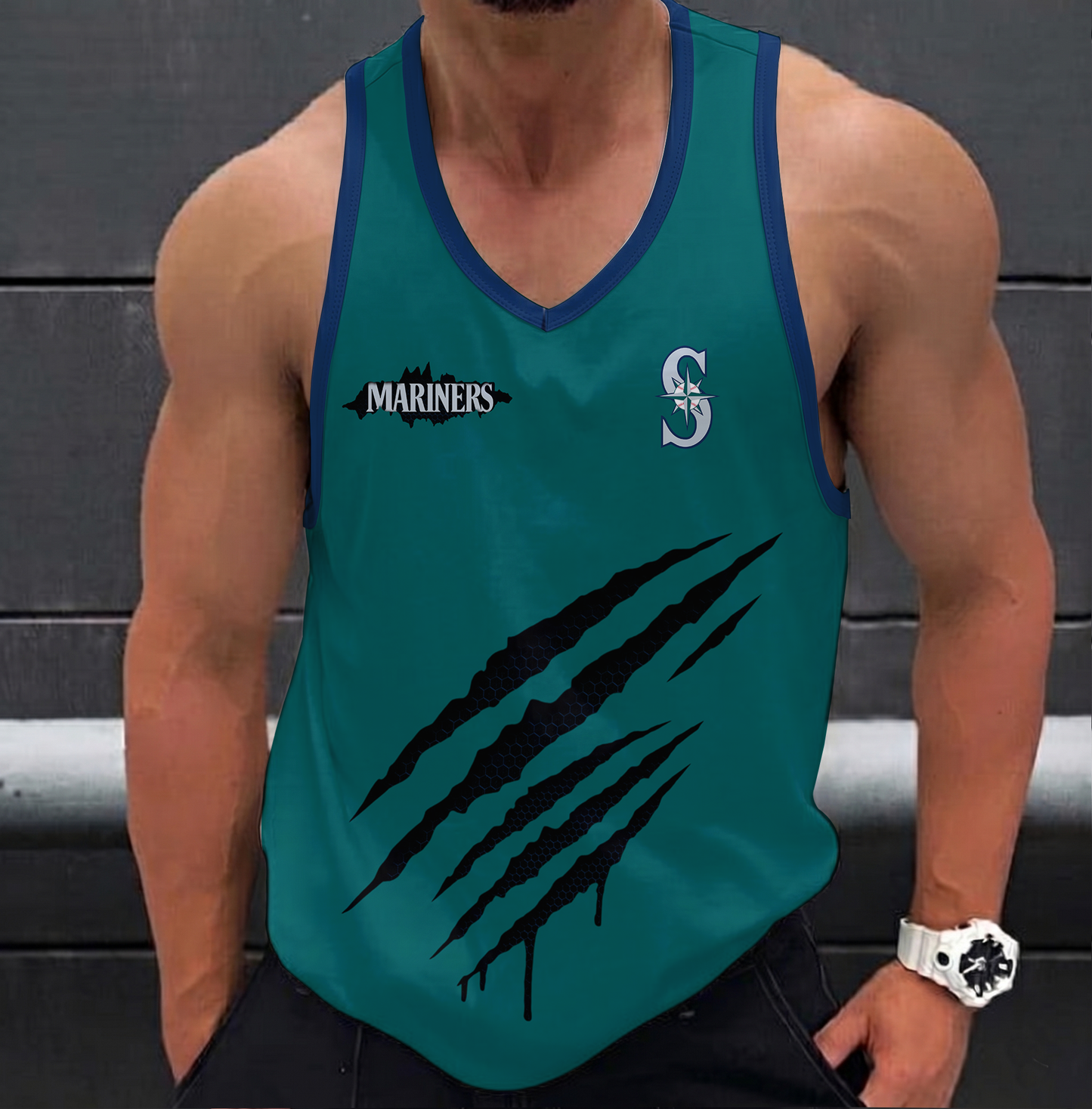 LIMITED EDITION - NEW CUSTOMIZED MLB14 SEATTLE MARINERS UNISEX TANK TOP
