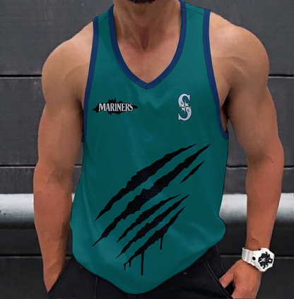 LIMITED EDITION - NEW CUSTOMIZED MLB14 SEATTLE MARINERS UNISEX TANK TOP