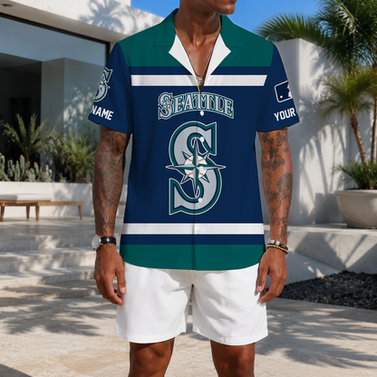 MEGA SALE - NEW CUSTOMIZED MLB14 SMS SEATTLE MARINERS UNISEX HAWAIIAN SHIRT