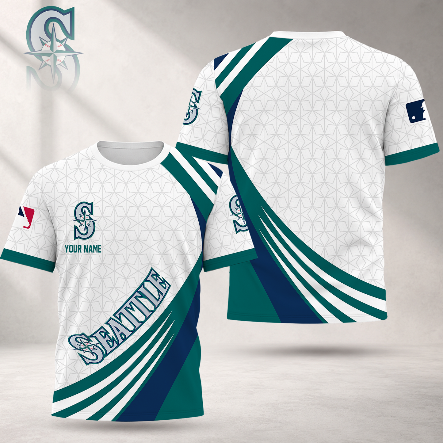 FINAL SALE - NEW CUSTOMIZED MLB14 SMS SEATTLE MARINERS T-SHIRT, POLO SHIRT, ZIP POLO SHIRT, SWEATSHIRT, HOODIE & ZIP HOODIE