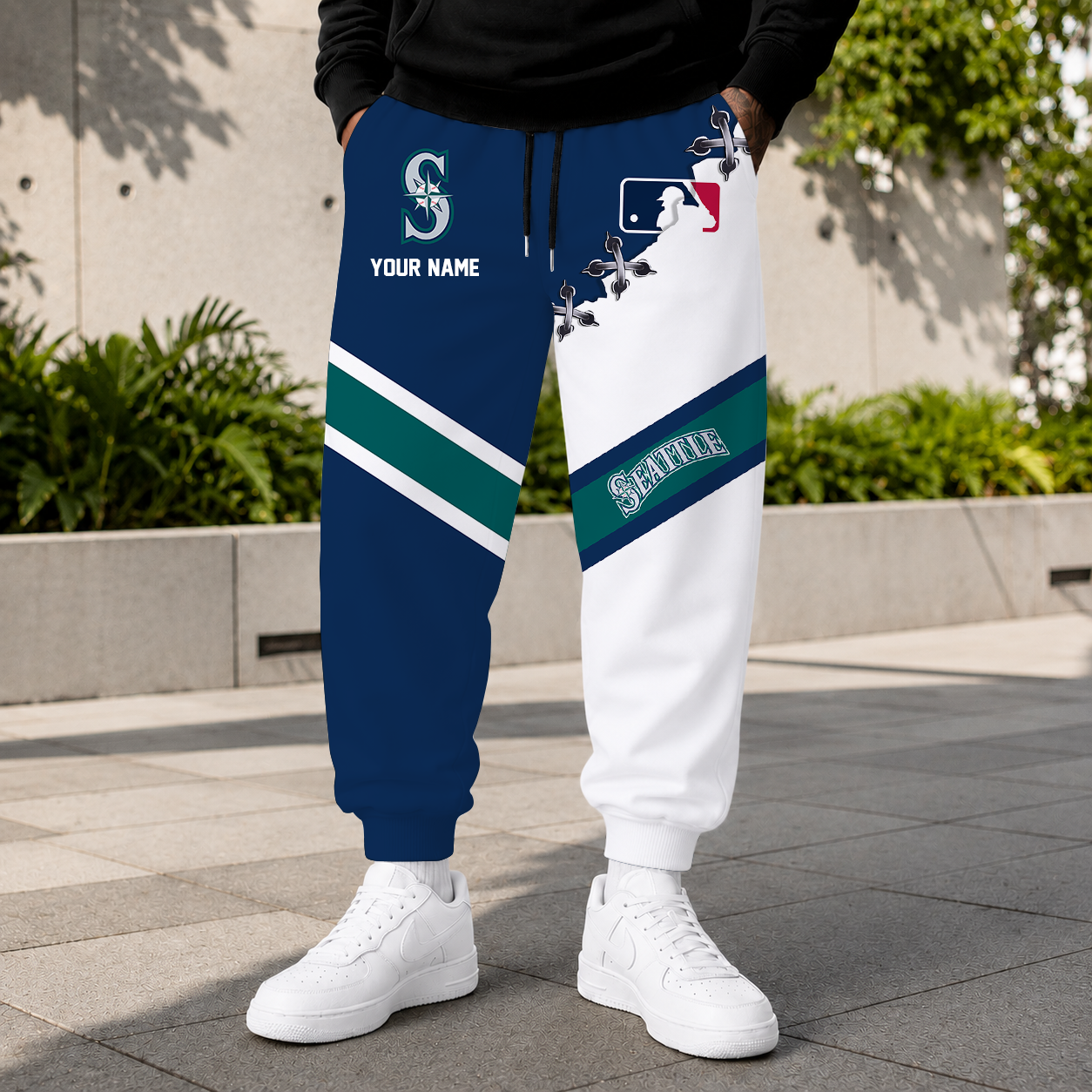FINAL SALE - NEW CUSTOMIZED MLB14 SMS SEATTLE MARINERS SWEATPANTS