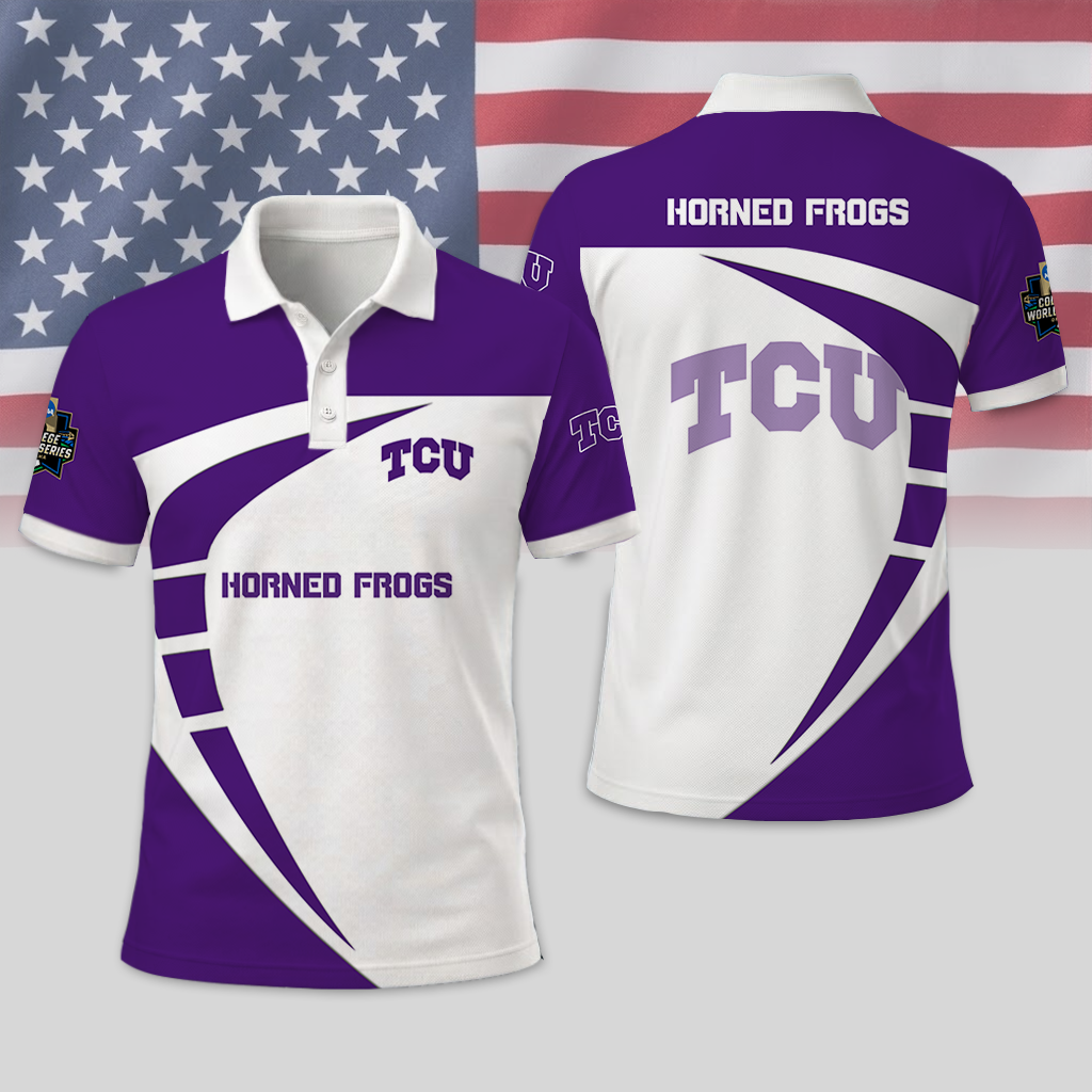 LIMITED EDITION - NEW CUSTOMIZED NCAA CWS14 THF TCU HORNED FROGS T-SHIRT, POLO SHIRT, ZIP POLO SHIRT, SWEATSHIRT, HOODIE & ZIP HOODIE