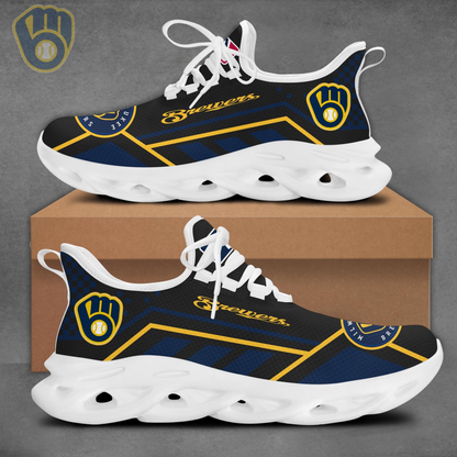 SPECIAL EDITION - NEW CUSTOMIZED MLB15 MBS MILWAUKEE BREWERS MAX SOUL SHOES
