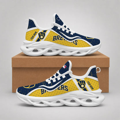 VIRAL EDITION - NEW CUSTOMIZED MLB15 MBS MILWAUKEE BREWERS MAX SOUL SHOES