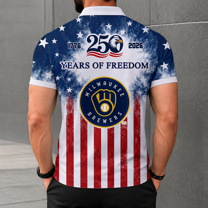 LIMITED EDITION - NEW CUSTOMIZED MLB15 MBS MILWAUKEE BREWERS POLO SHIRT, ZIP POLO SHIRT & T-SHIRTS