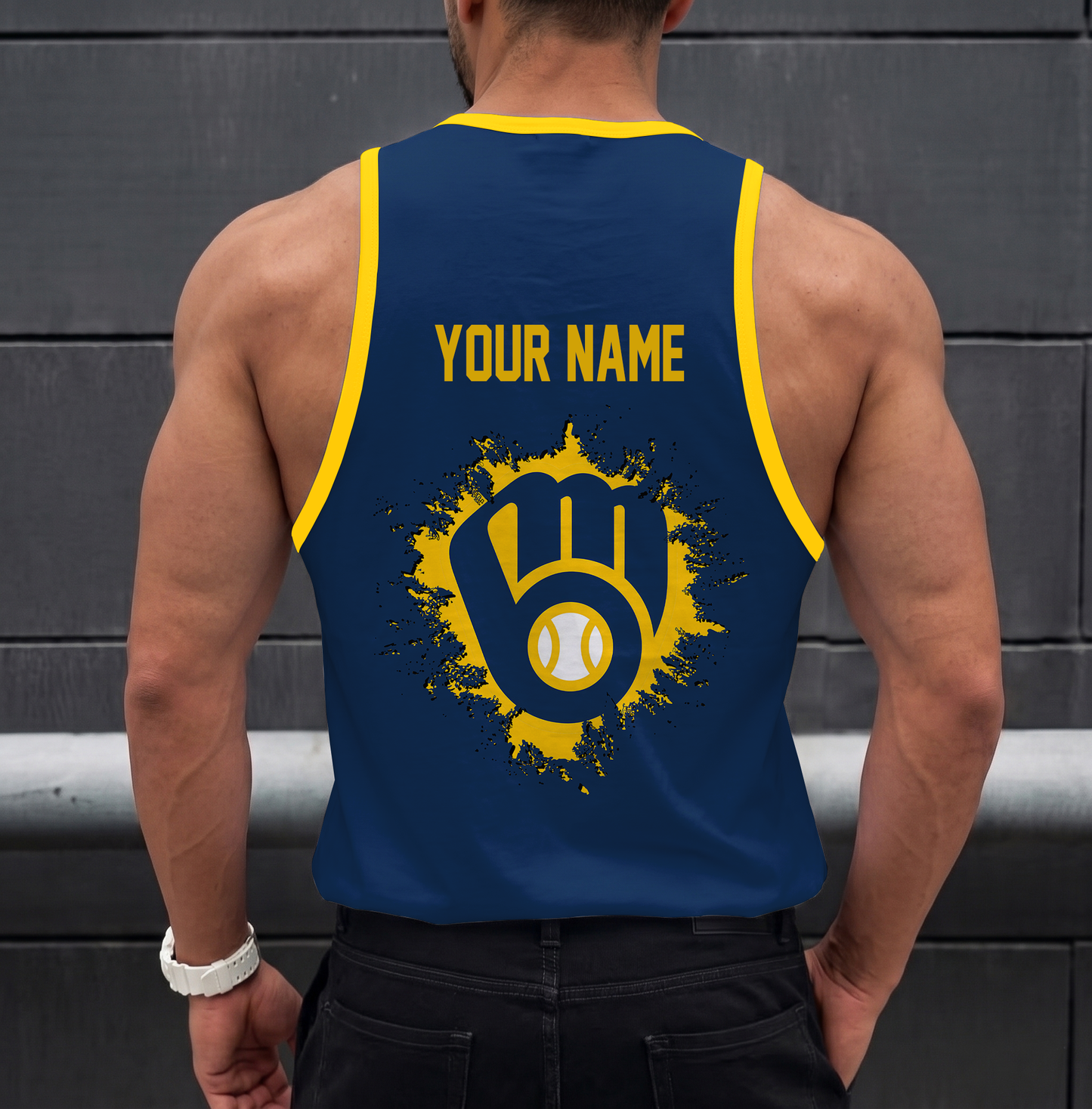 LIMITED EDITION - NEW CUSTOMIZED MLB15 MILWAUKEE BREWERS UNISEX TANK TOP