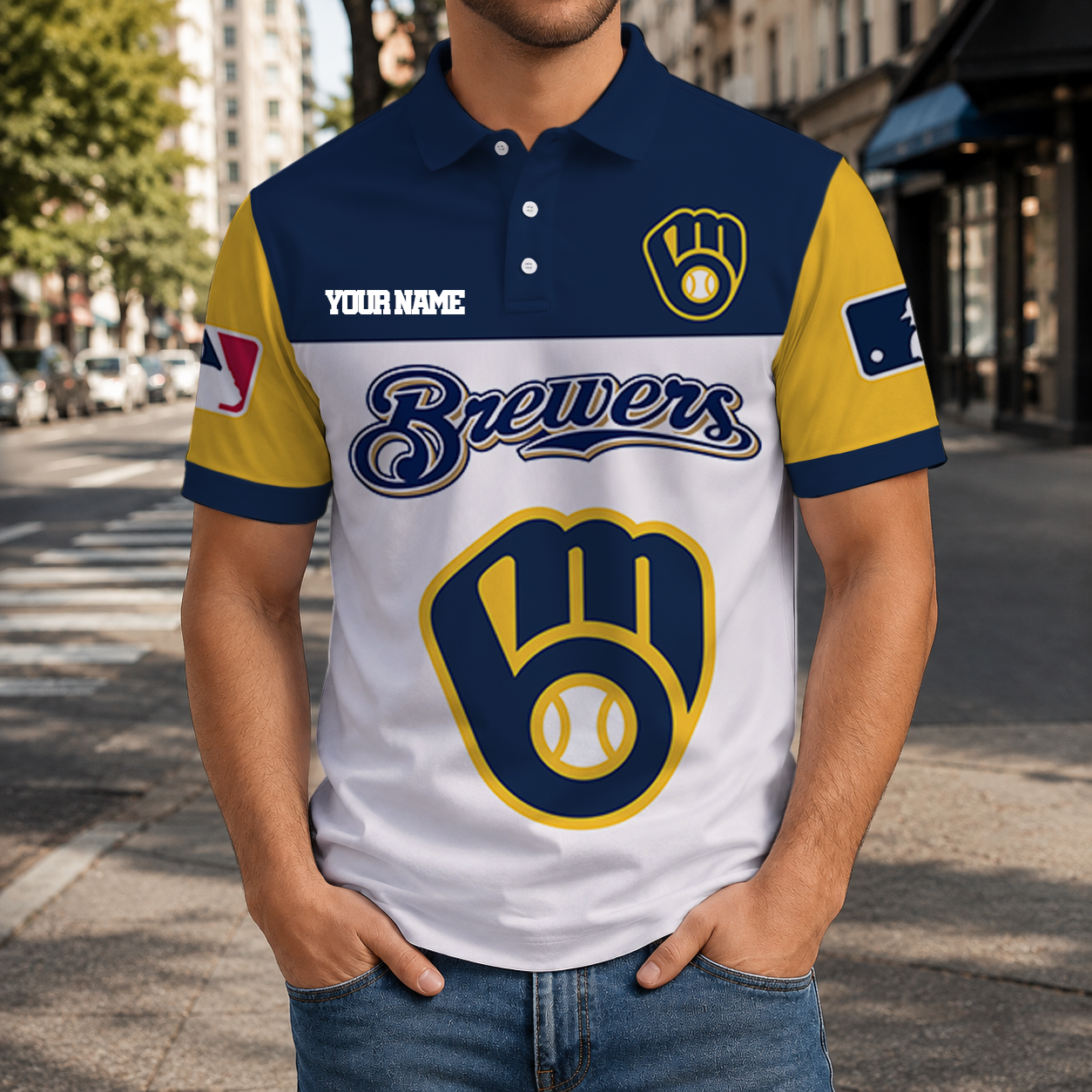 HOT DEAL - NEW CUSTOMIZED MLB15 MBS MILWAUKEE BREWERS T-SHIRT, POLO SHIRT, ZIP POLO SHIRT, SWEATSHIRT, HOODIE & ZIP HOODIE