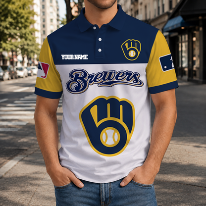 HOT DEAL - NEW CUSTOMIZED MLB15 MBS MILWAUKEE BREWERS T-SHIRT, POLO SHIRT, ZIP POLO SHIRT, SWEATSHIRT, HOODIE & ZIP HOODIE