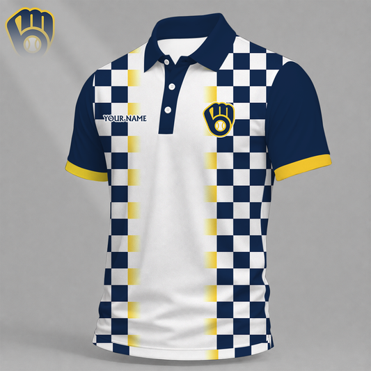 FINAL SALE - NEW CUSTOMIZED MLB15 MBS MILWAUKEE BREWERS T-SHIRT, POLO SHIRT, ZIP POLO SHIRT, SWEATSHIRT, HOODIE & ZIP HOODIE