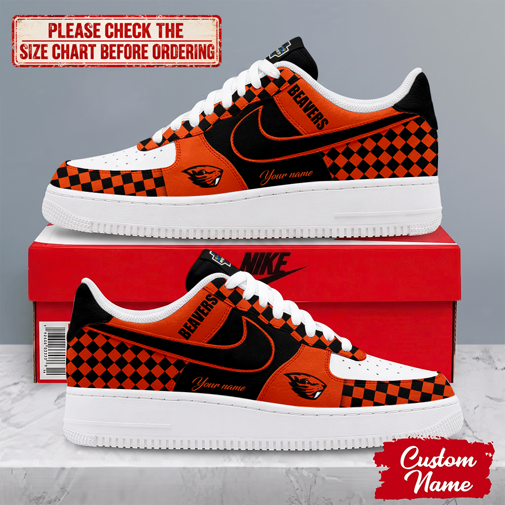 EXCLUSIVE EDITION - NEW CUSTOMIZED NCAA CWS15 OGB OREGON STATE BEAVERS AF1 SHOES