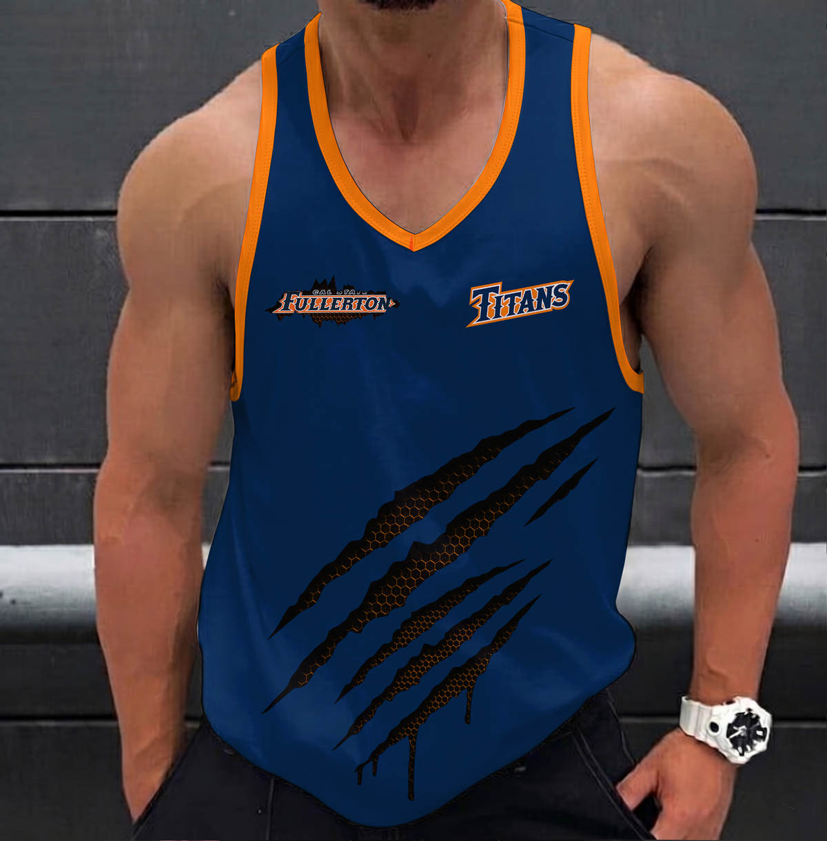 VIRAL EDITION - NEW CUSTOMIZED NCAA CWS16 CFT CAL STATE FULLERTON TITANS UNISEX TANK TOP