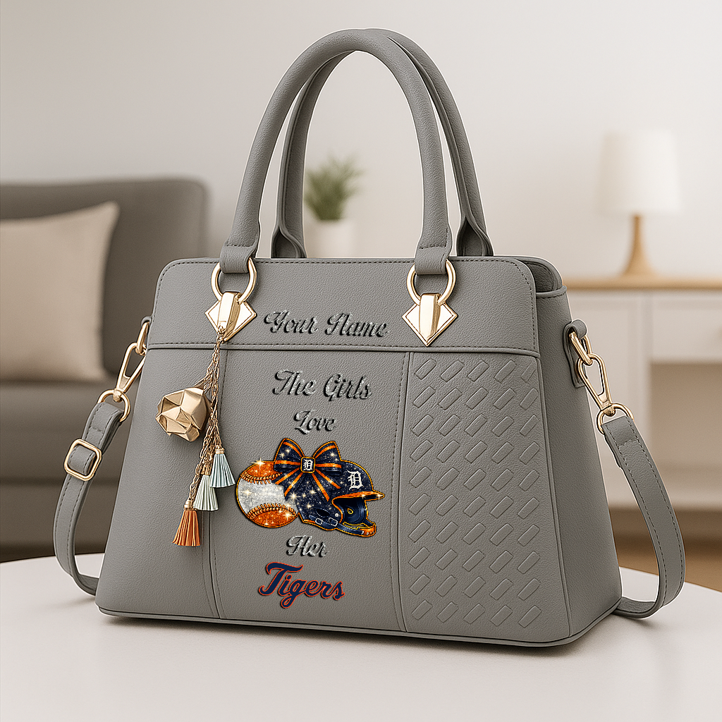 LIMITED EDITION - NEW CUSTOMIZED MLB16 DTS DETROIT TIGERS ZIP HANDBAG MULTICOLOR