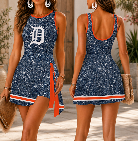 FINAL SALE - NEW CUSTOMIZED MLB16 DTS DETROIT TIGERS WOMEN'S SUMMER SKORT DRESS