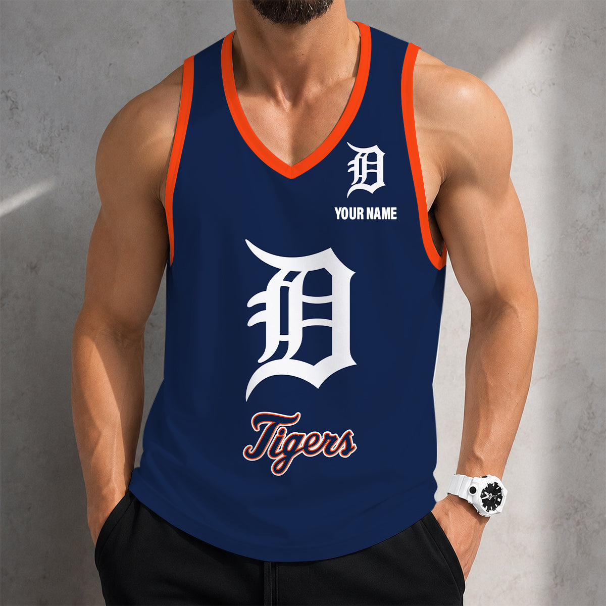 FINAL SALE - NEW CUSTOMIZED MLB16 DETROIT TIGERS UNISEX TANK TOP