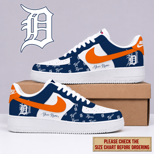 FINAL SALE - NEW CUSTOMIZED MLB16 DTS DETROIT TIGERS AF1 SHOES