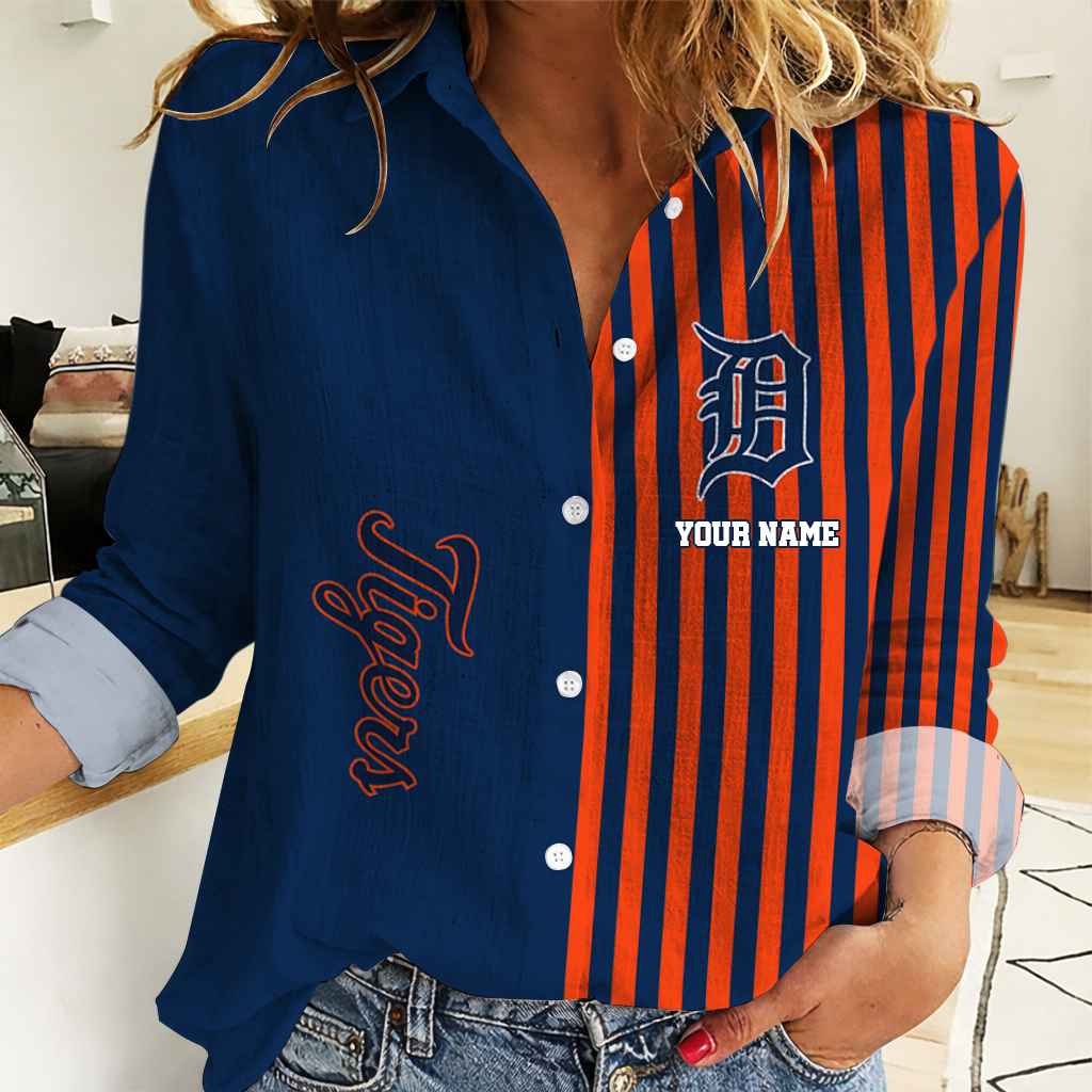 SPECIAL EDITION - NEW CUSTOMIZED MLB16 DTS DETROIT TIGERS WOMEN CASUAL SHIRT