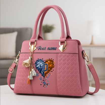 LIMITED EDITION - NEW CUSTOMIZED MLB16 DTS DETROIT TIGERS ZIP HANDBAG MULTICOLOR