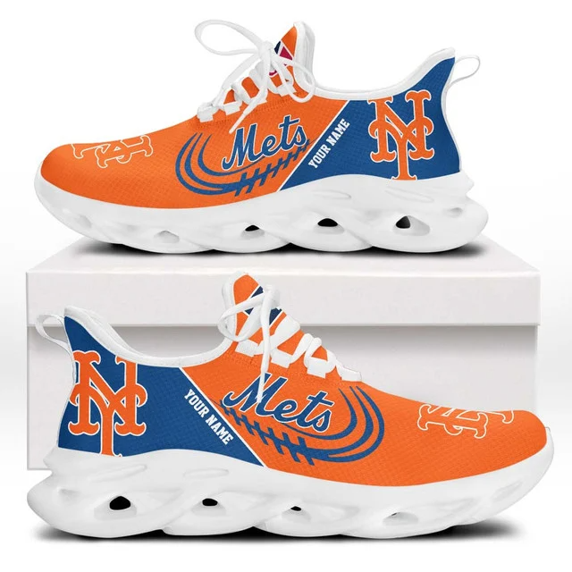LIMITED EDITION - NEW CUSTOMIZED MLB17 NYM NEW YORK METS PREMIUM CLUNKY SNEAKERS