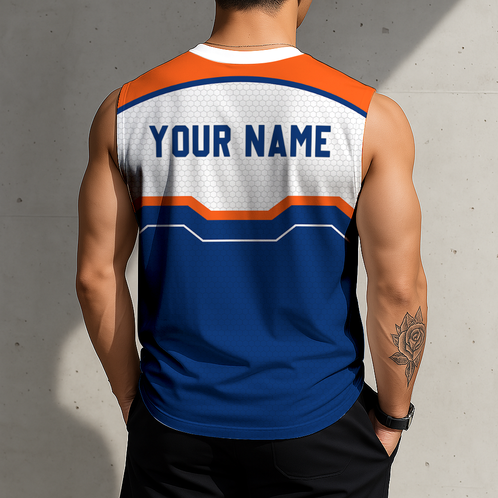FINAL SALE - NEW CUSTOMIZED MLB17 NYM NEW YORK METS MEN'S GYM SHIRT